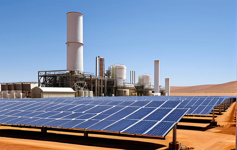 콩고 전력 자원의 발전 현황 - Solar Thermal Power Plant**

"A modern solar thermal power plant in a sunny African landscape, gener...