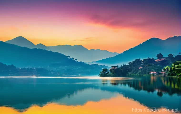 키부호수와 주변 마을 탐방 - **Awe-Inspiring Lake Kivu Panorama at Dawn:**
"A breathtaking, wide-angle panoramic view of Lake...