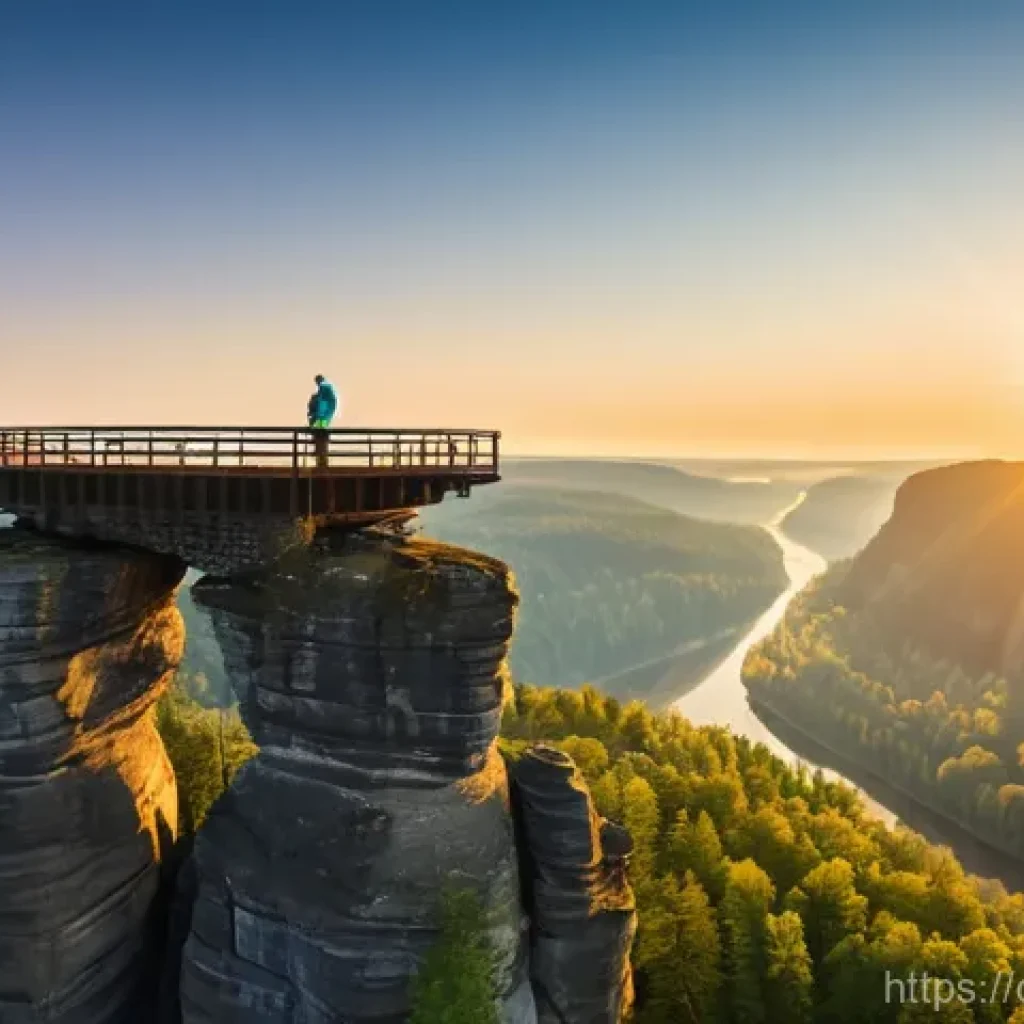 가르엠바 국립공원 자연 탐험 - **"A breathtaking sunrise over the Basteibr&uuml;cke in Saxon Switzerland National Park (S&auml;chsische Schwe...