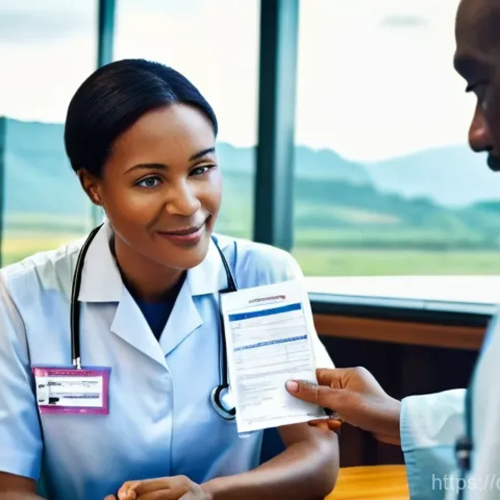 콩고 여행 시 필요한 예방 접종 - **Prompt 1: Pre-Travel Medical Consultation in Germany**
    "A professional, friendly-looking femal...