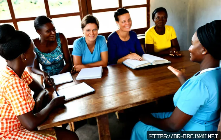콩고의 여성 권리 개선 운동 - Photorealistic community leadership workshop in Kinshasa, Democratic Republic of the Congo, diverse ...